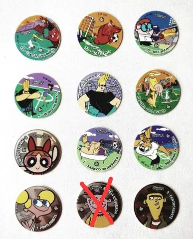 Tazos Cartoon Network Copa futebol (Kit com os 8)