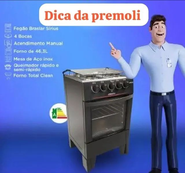 fogao 4 bocas não tem aceder alto matico 