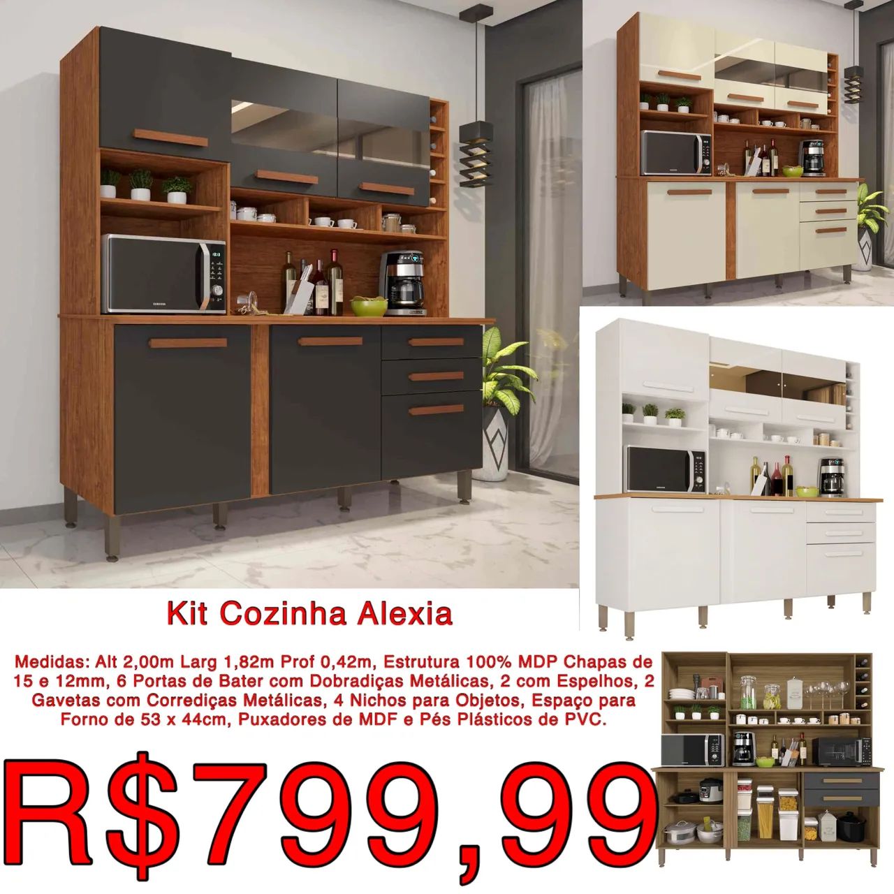 ULTIMO DIA DA PROMOÇÃO KIT COZINHA ALEXIA BARATO 