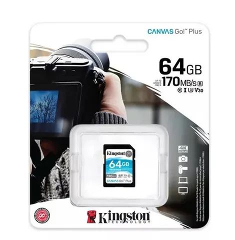 Cartão Memória Sdxc 64gb Canvas Go Plus 170mbs Kingston 64gb