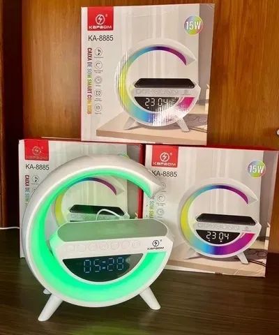 Luminária e caixa de som entregamos e ac. cartões