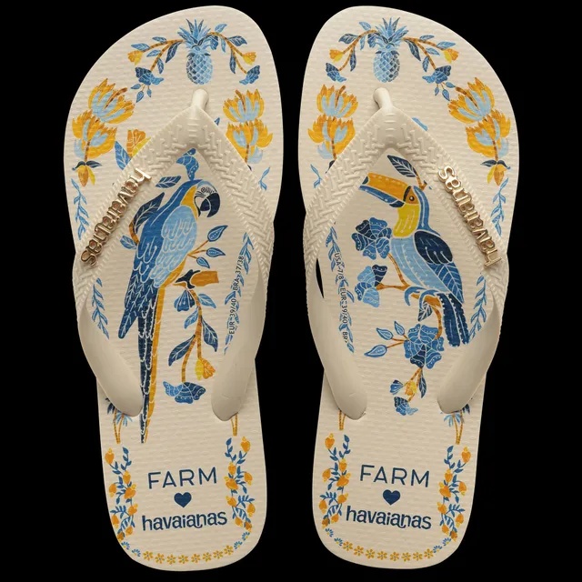 chinelo havaianas farm azulejo