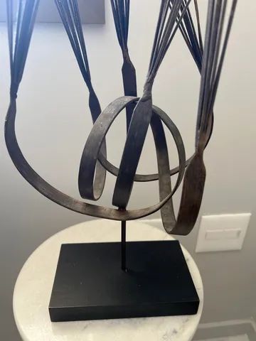 Peça decorativa metal design moderno - Foto 2