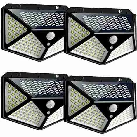 Luminária Solar com 100 Led, sensor de presença e Luminosidade