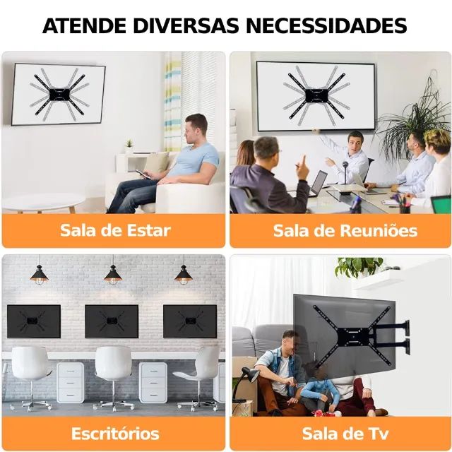 Suporte TV/Monitor de 14" até 50"Articulado  - Foto 3