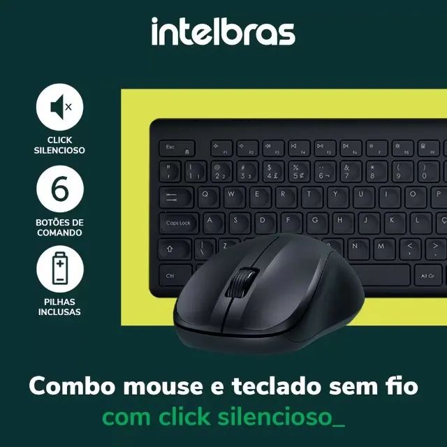 Kit Teclado e Mouse Sem Fio Intelbras CSI50 - WZetta - Foto 4