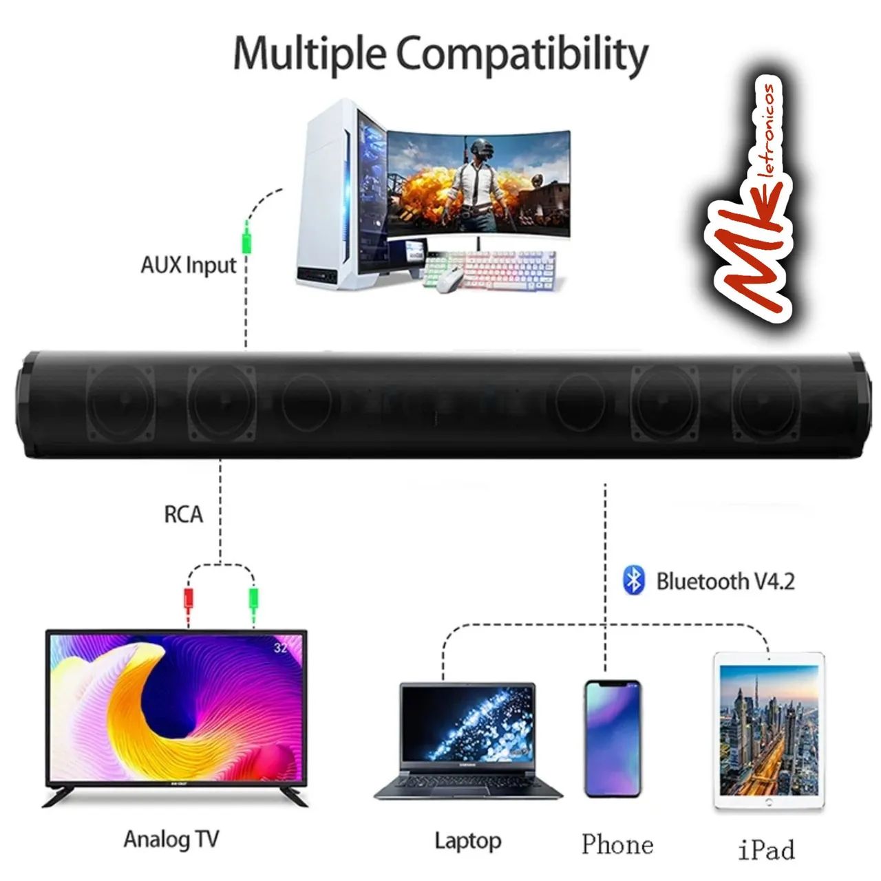 Sound Bar Bluetooth TV 20w - Foto 6