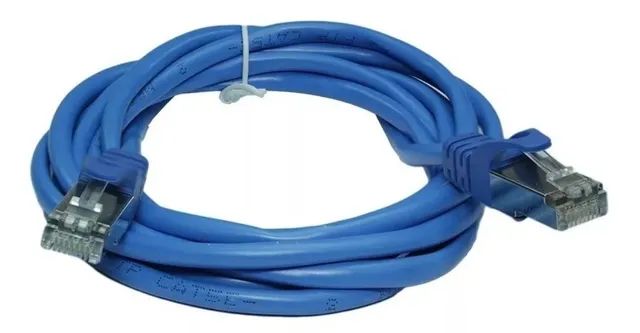 Cabo De Rede Patch Cord Cat6 Blindado Ftp 2m Azul 5+ - Foto 3