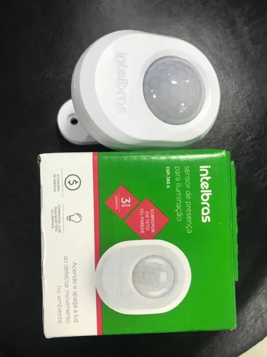 Sensor de presença - parede - Branco 