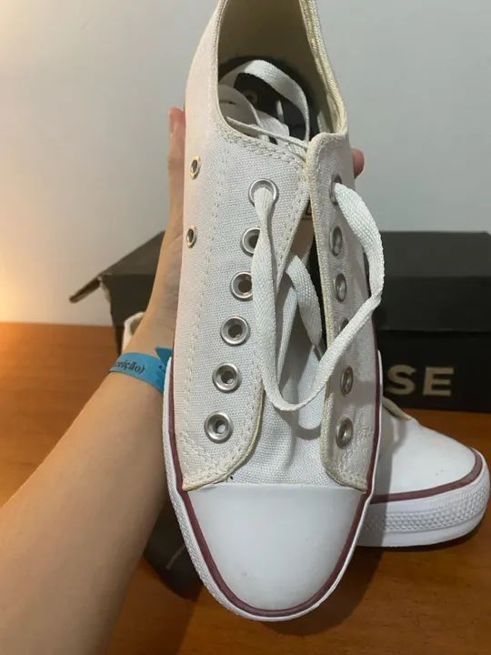 Tênis Converse Branco TAM 36/37 - Foto 4