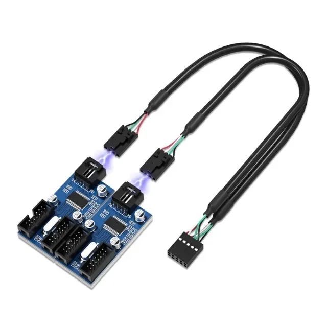 Cabo USB 9pin para placa mãe HUB 4 em 1
