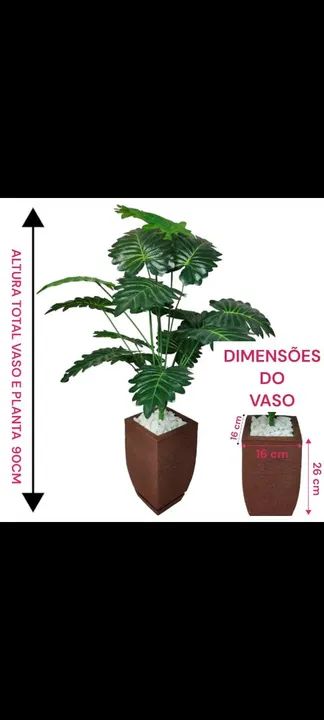 Arranjo Planta Artificial Bananinha + Vaso Polietileno Decoração - Foto 2