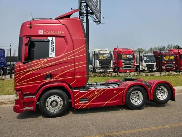 Scania R 450 6x2 Highline Ano 22 Euro 5 Painel TFT Geladeira e.e 3.35 freio a tambor Top - Foto 8