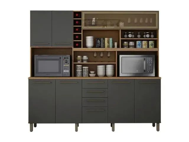 Kit Cozinha MDF com 7 Portas e 4 Gavetas - Super Funcional! - Foto 3