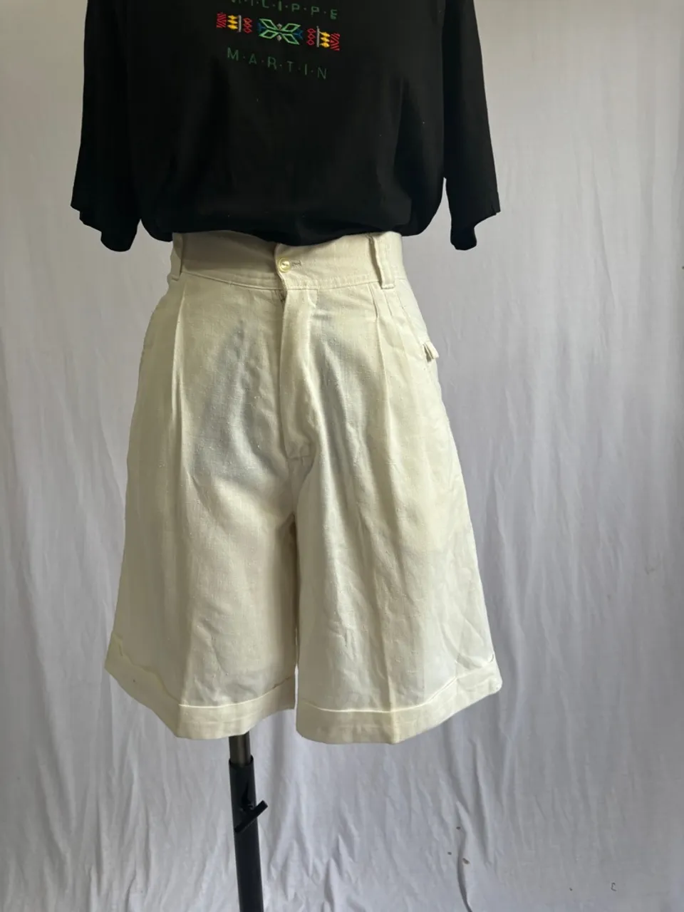 Shorts branco vintage