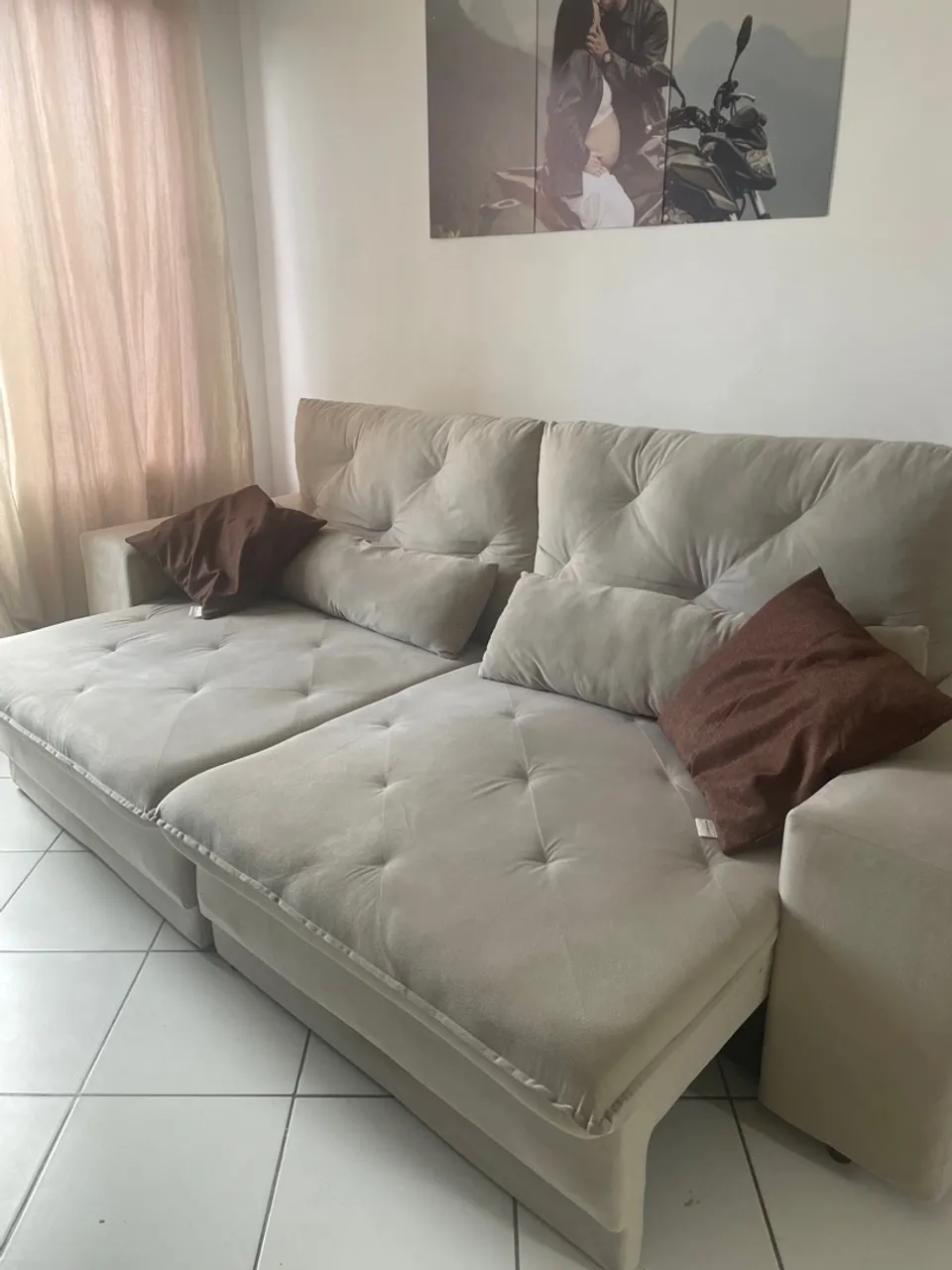 Sofá modular confortável e espaçoso
