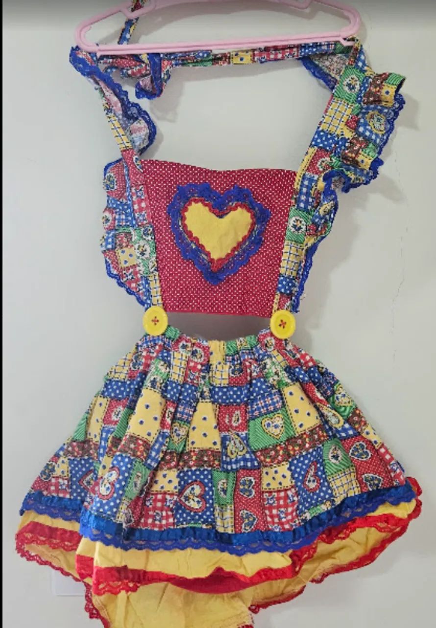 Vestido Body Infantil De Festa Junina