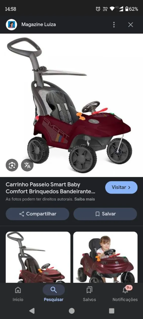 Carrinho Passeio Smart Baby Comfort Bandeirante