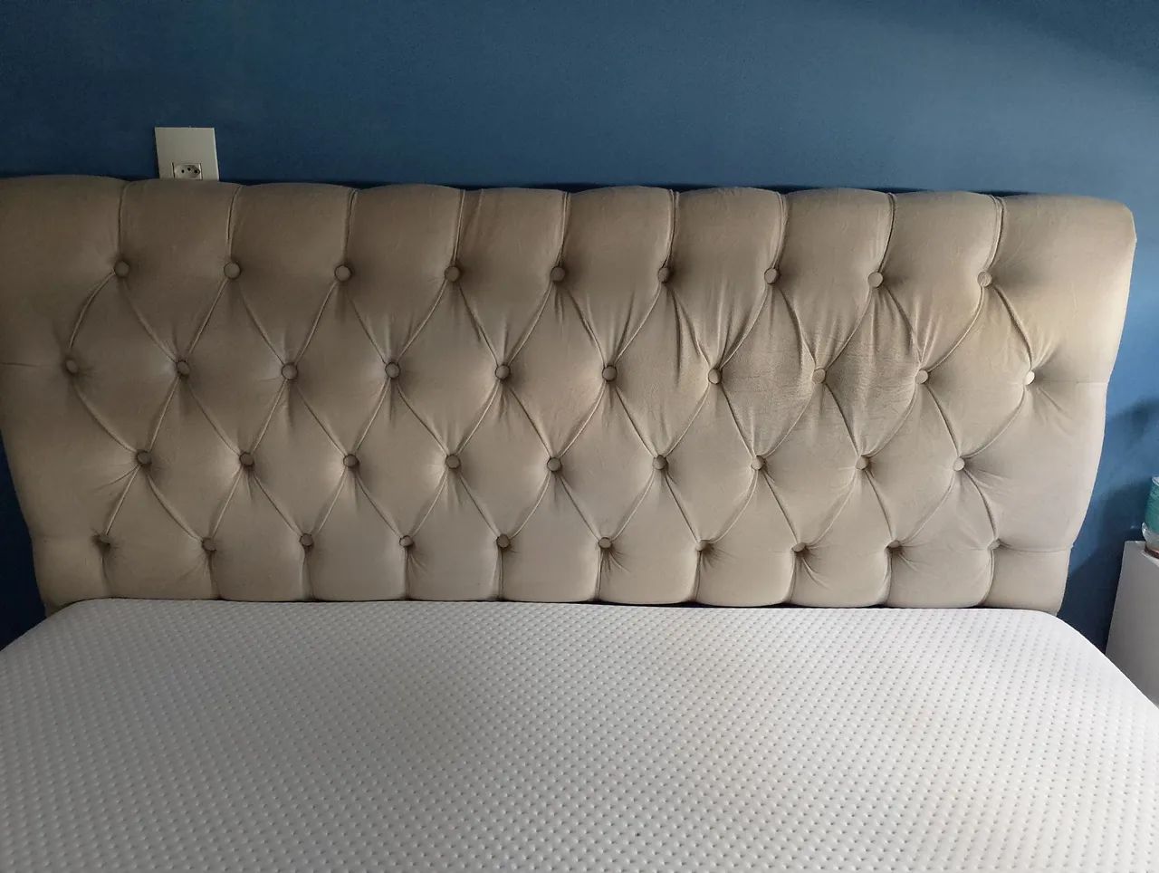 Cabeceira de Cama Queen Bege - Foto 3