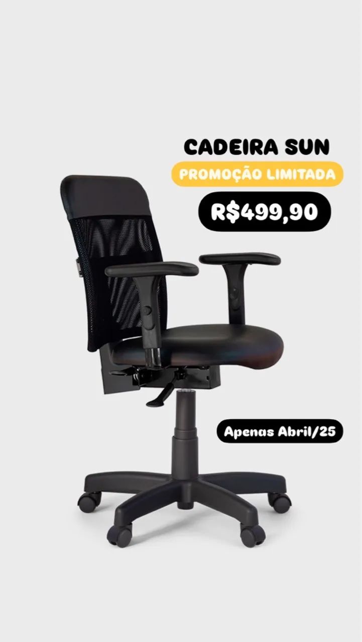 Cadeira TULIPA PROMOÇÃO de Escritório Giratória Preta - Foto 3