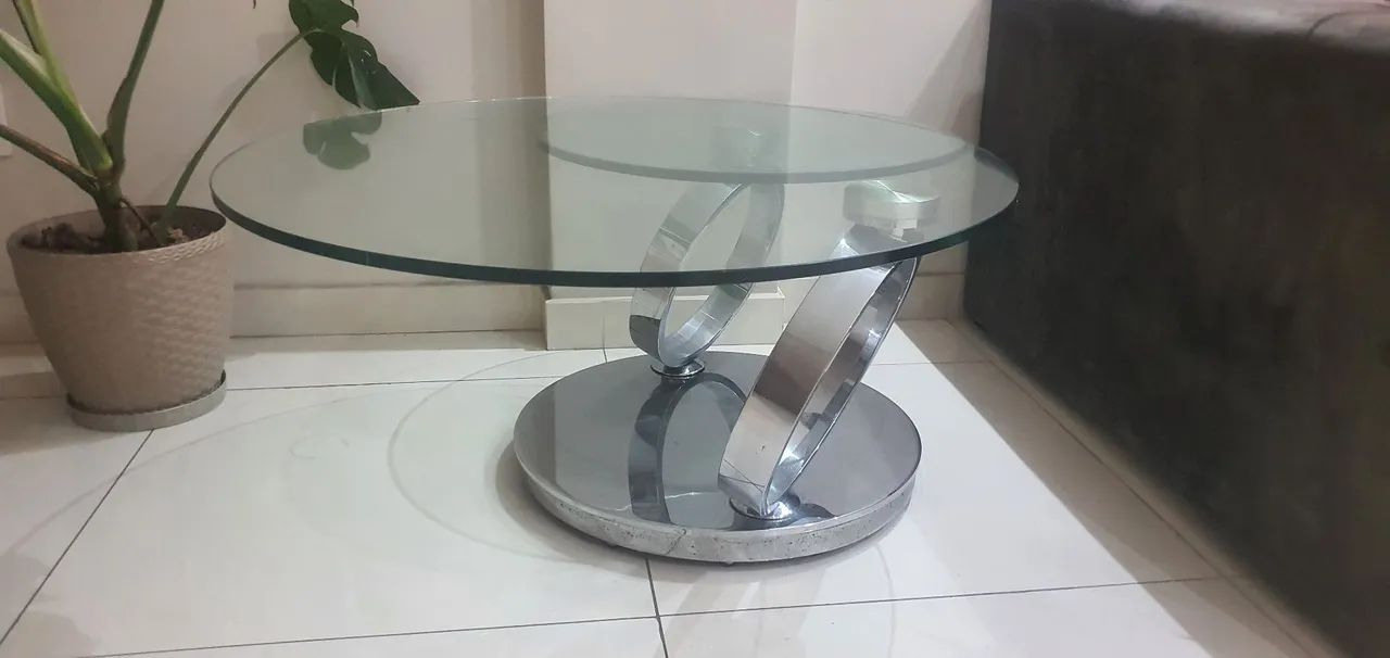 Mesa de centro vidro 2 anéis - Foto 5