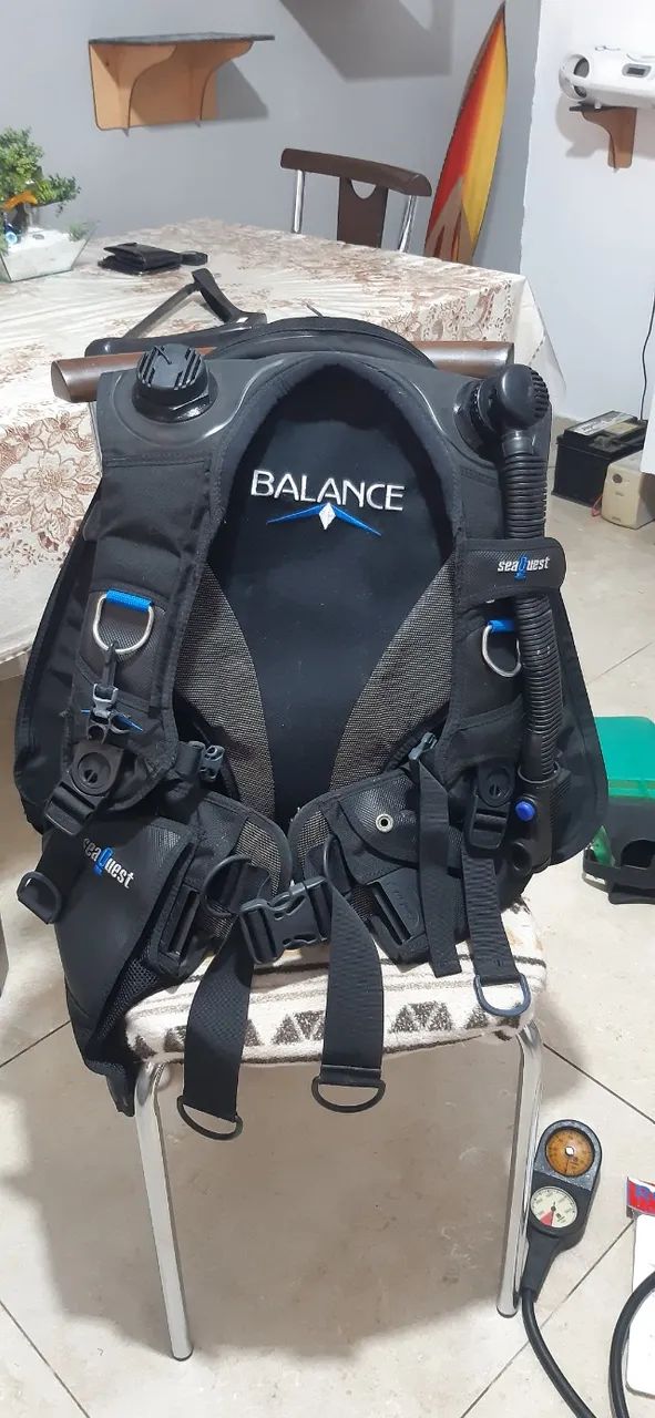 Equipamento completo para mergulho