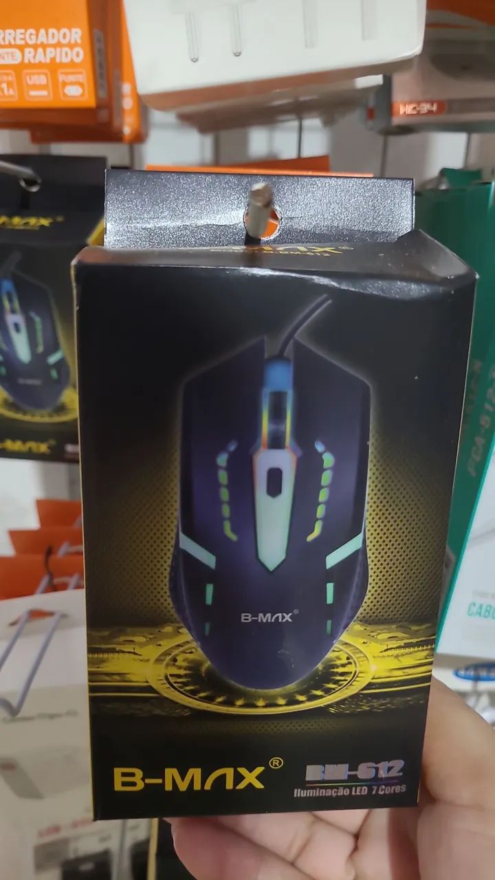 Mouse Gamer B-MAX BM-612 com Iluminação LED 7 Cores