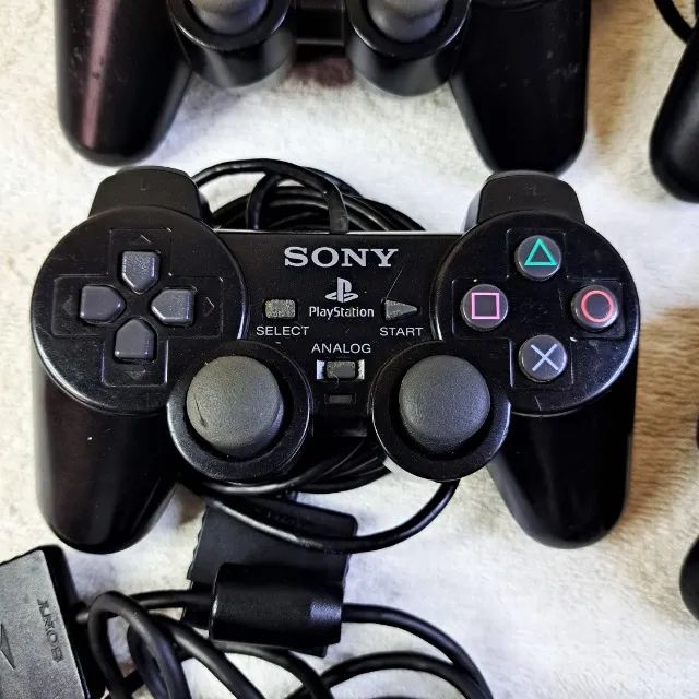 Controles Originais PS2. Dual Shock Preto. Playstation 2. Joystick Revisados 100%. Envio - Foto 5