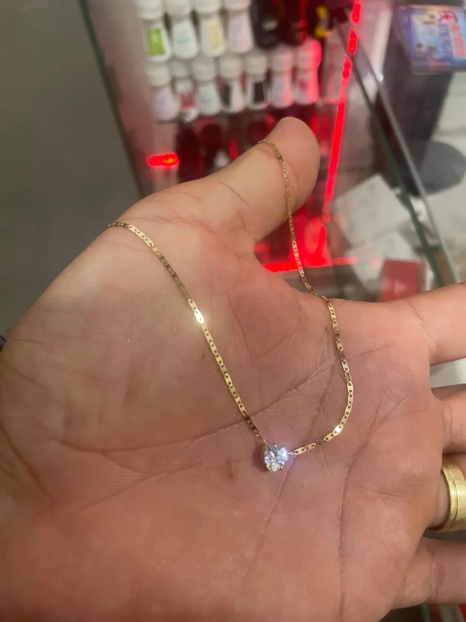 Colar Feminino Ouro 18k com Pingente de Coração - Foto 2