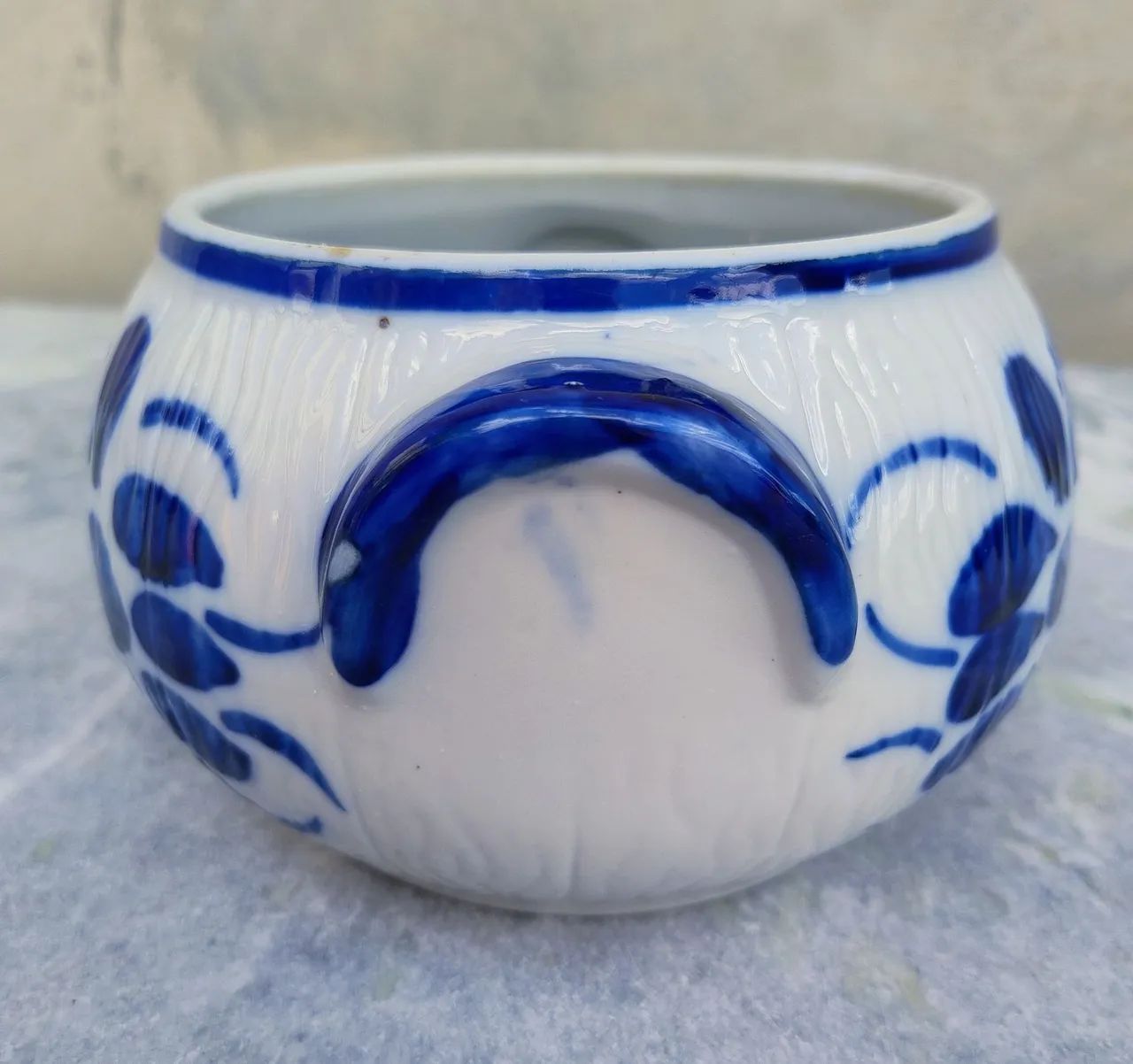 Cumbuca Sopeira De Porcelana Azul Colonial 1,5L - Foto 5