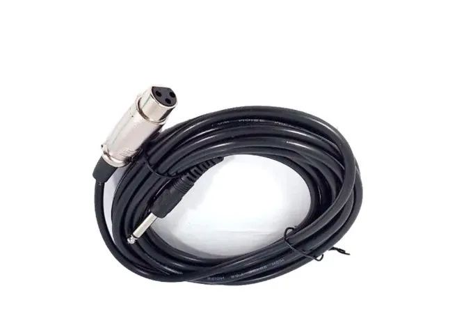 Cabo Adaptador para Microfone Xlr Fêmea P10 5 Metros