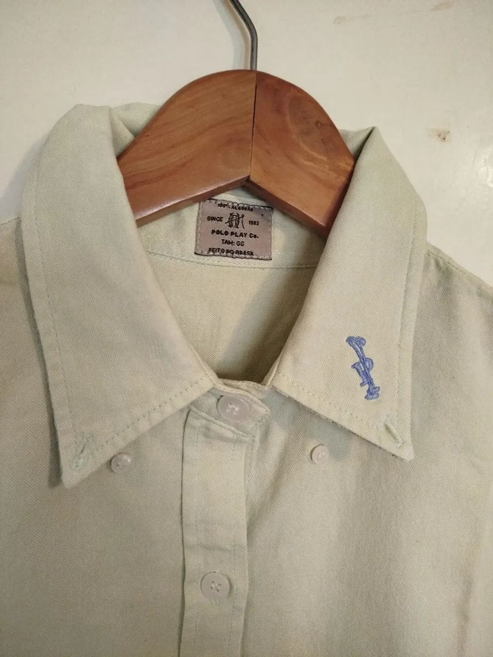 Camisa Polo Play Co. Bege GG