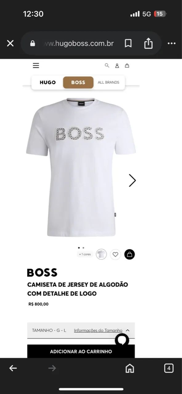 CAMISETA BOSS ORIGINAL NOVA PRECO ABAIXO - Foto 3