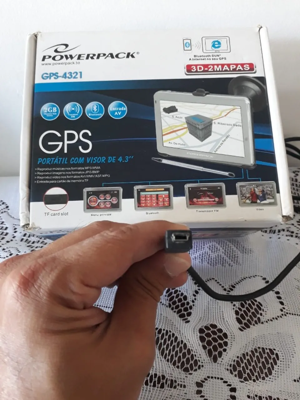 GPS AUTOMOBILÍSTICO 4321 POWERPACK (4.3") ***NECESSITA REPARO NA TELA***