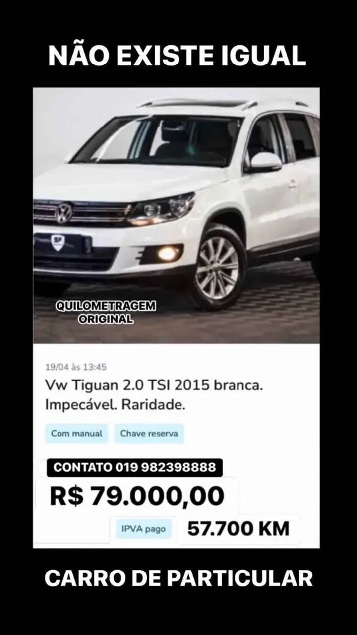 VENDO TIGUAN  2015 3º DONO- R$ 79.000,00 . NÃO ACEITO TROCA SOMENTE EM DINHEIRO - Foto 2
