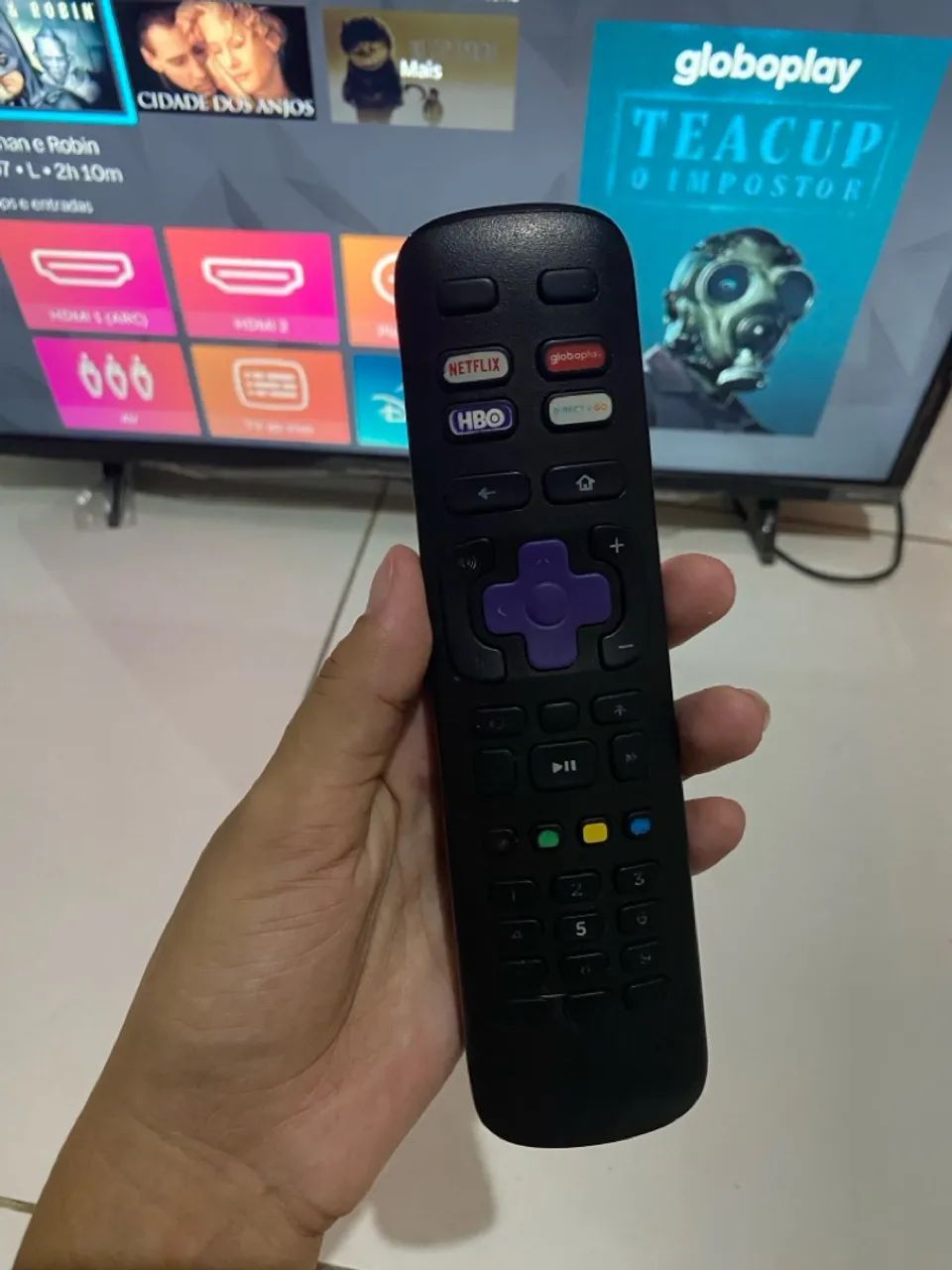 TV Smart 4K com controle remoto - Globoplay, Netflix e HBO Max