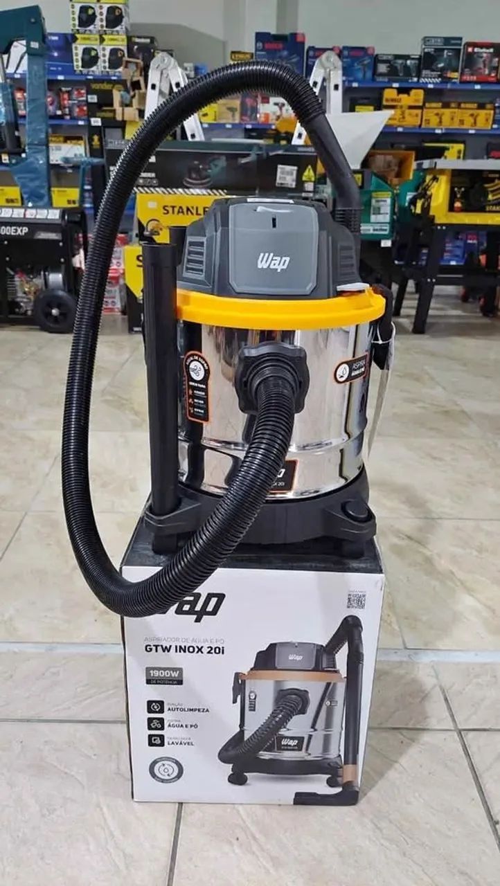 Aspirador de pó e água 20L Inox 1900w 220V - Wap (Loja)