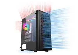 GABINETE GAMER X-FRAME PRETO BLUECASE - S/ FONTE NOVO COM NOTA FISCAL! - Foto 6