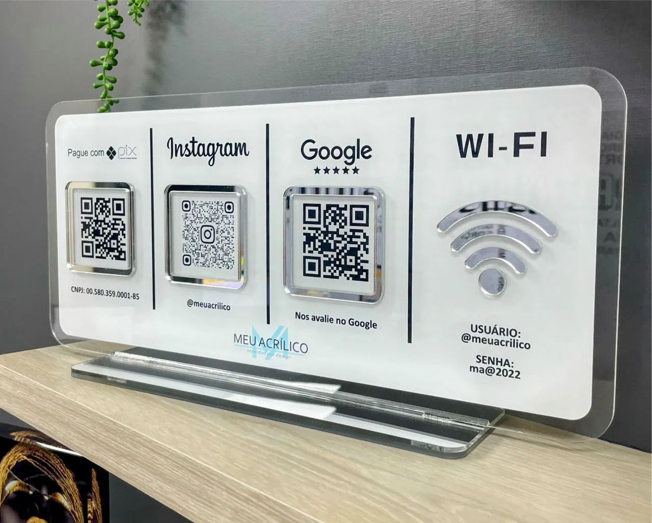 Placa Personalizada - QR Code, Pix, Redes Sociais e Muito Mais! - Foto 4