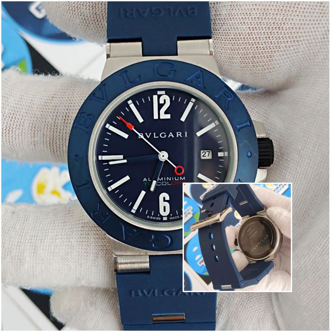 RELÓGIO BVLGARI ALUMINIUM TRICOLORE AUTOMÁTICO 