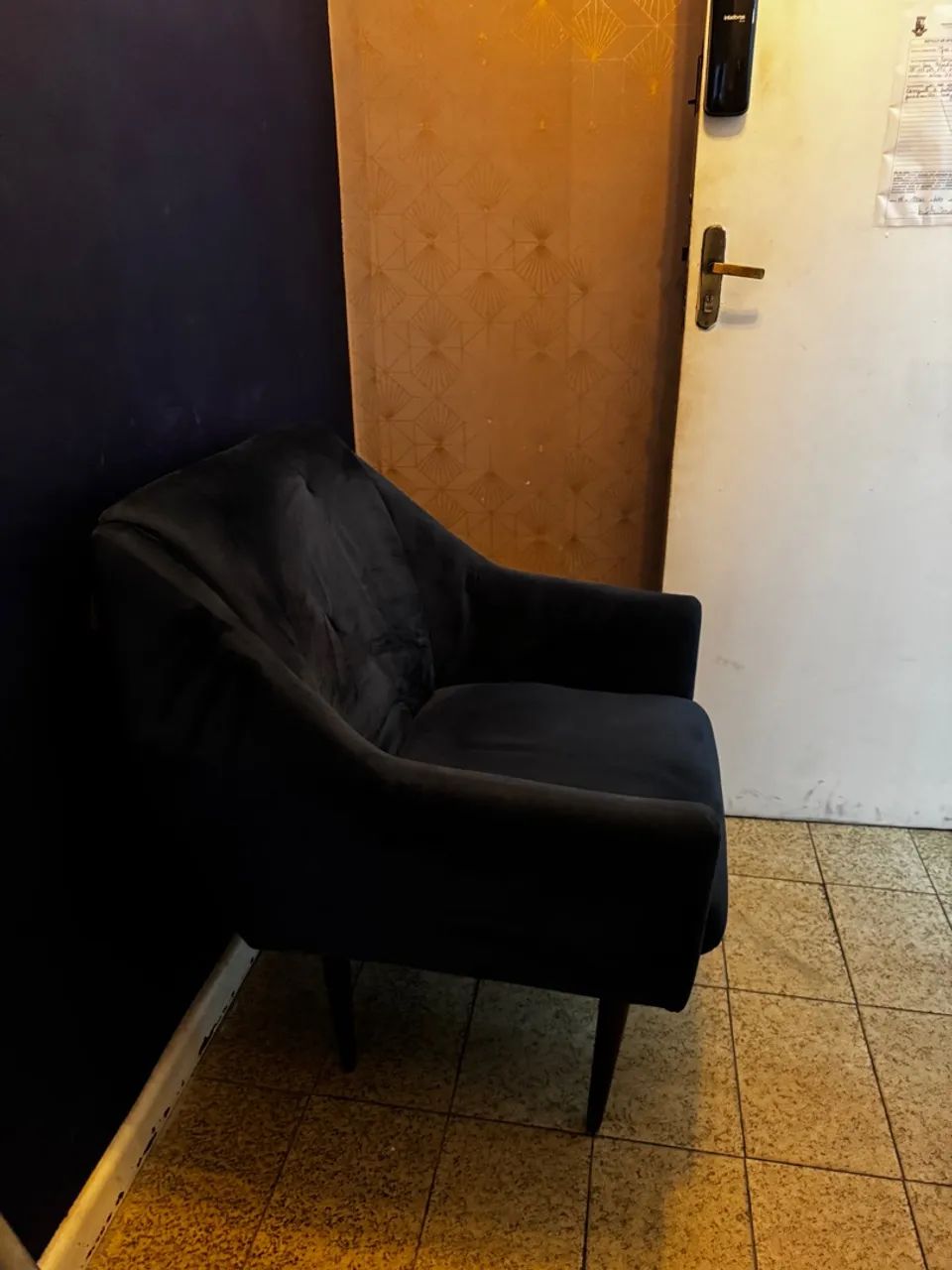 Poltrona de Veludo Azul - Foto 2