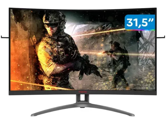 Monitor Gamer 31,5? LED Curvo Widescreen Full HD HDMI VGA DisplayPort 1ms 165Hz Promoção