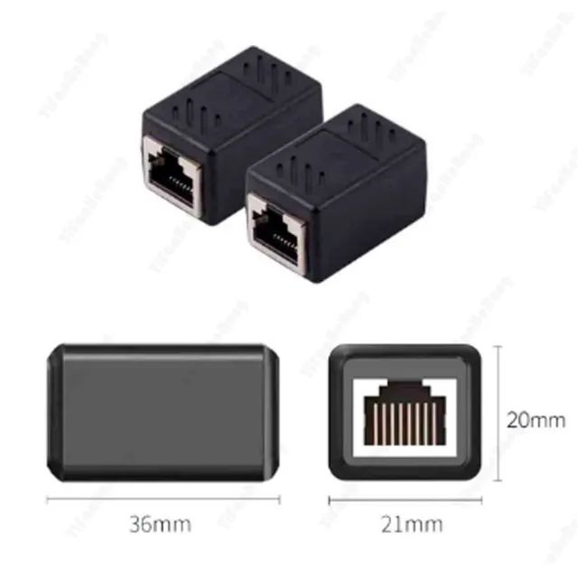 Conector Emenda Rj45 Extensor Cat5 Cat6 Cat7 Rede gigabit - Foto 2