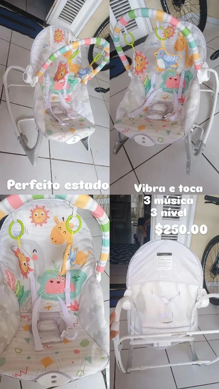 Balanço Vibratório Musical para Bebê - Perfeito Estado