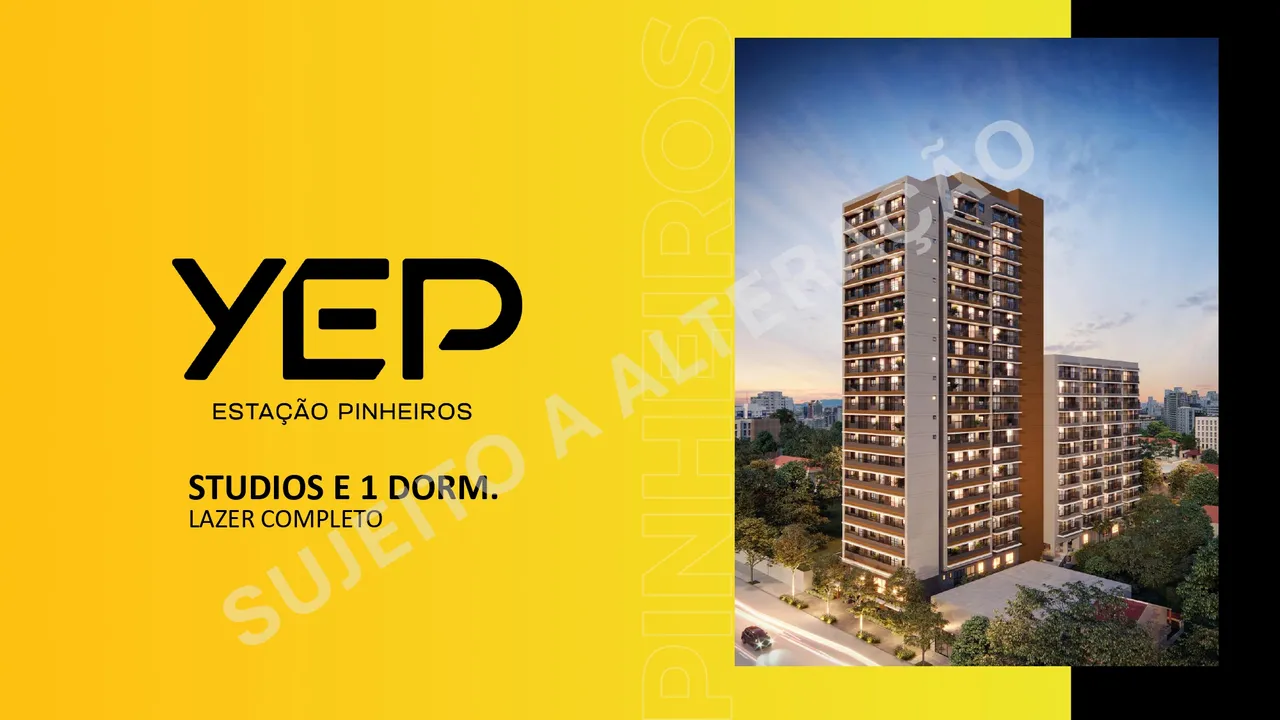 studio lançamento 24 m2 em Pinheiros - São Paulo - SP