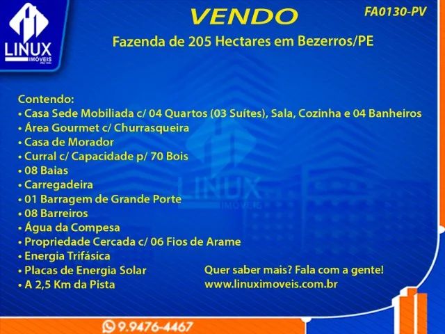 Fazenda em Bezerros/PE à Venda (FA0130-PV) - Foto 2