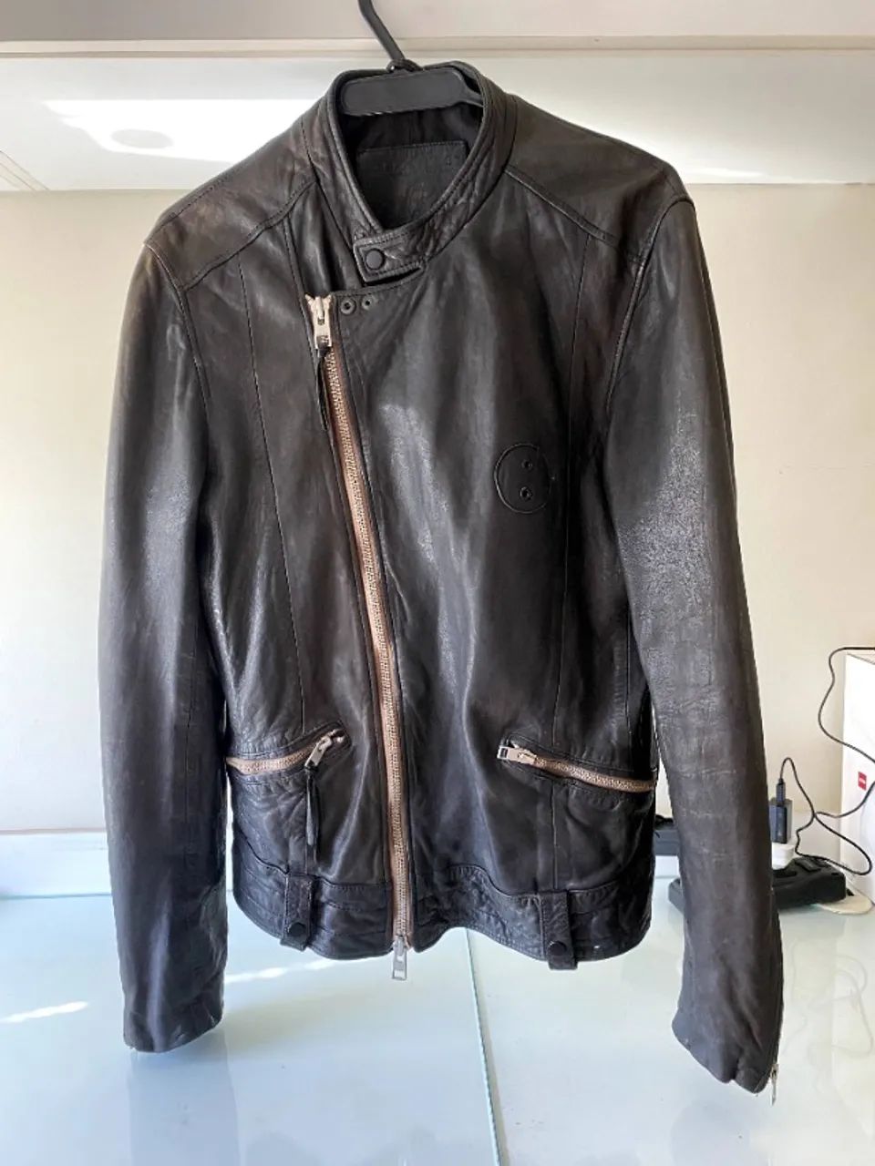 jaqueta de couro All Saints 