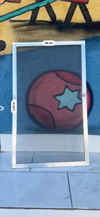 grade tela mosquiteira aluminio 1,00x 0,56