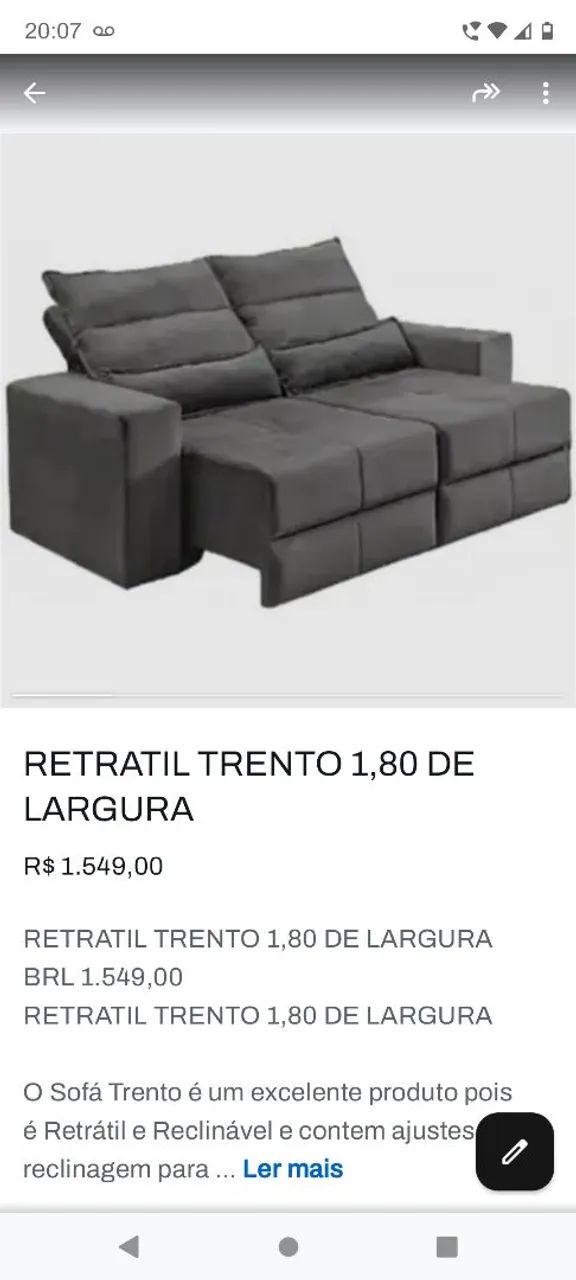 Sofá retrátil 1,80m - Foto 3