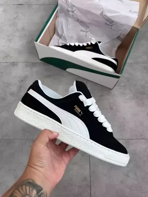PUMA SUEDE XL PRETO C/ BRANCO (34-43) FRETE GRÁTIS